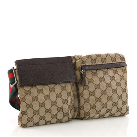 gucci belt bag brown|gucci vintage canvas belt bag.